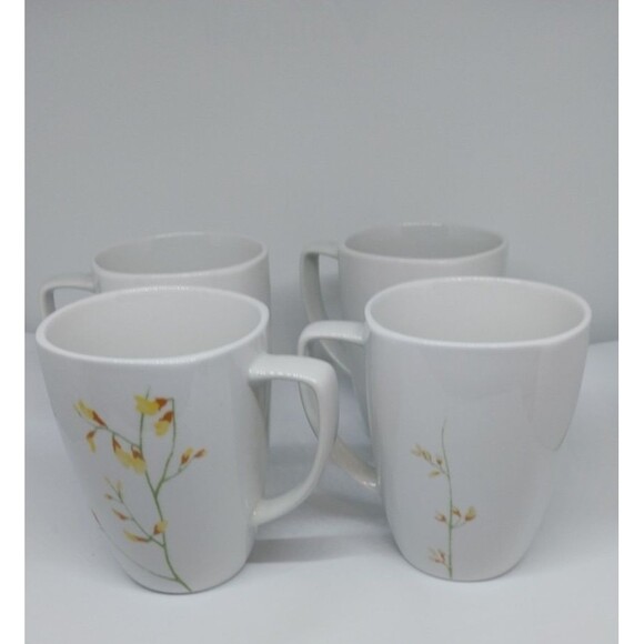4 Corelle Kobe Coordinates Dishes Squared Big Porcelain Cups Mugs - Picture 9 of 10